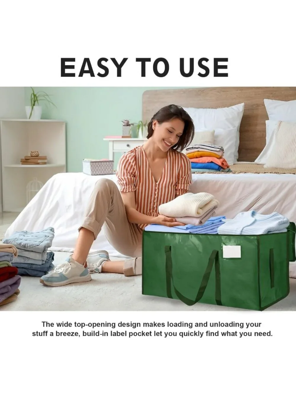 Extra Large Heavy Duty Moving Bags - Waterproof Storage Totes with Zippers